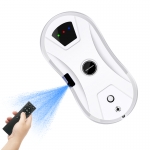 Liectroux YW610 Fönsterputsrobot med ultraljudsvattensprutning, AI-navigering, dubbelskivor som simulerar vrid- och mopprörelser, kompakt design, 30 ml vattentank, UPS-strömbortfallsskydd och stark säkerhetslina.